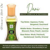 Naseem Dani Concentrated Perfume Oil Roll On 24ml 0.8 Fl.oz. Arabian Fragrance Oil For Women | Alcohol Free